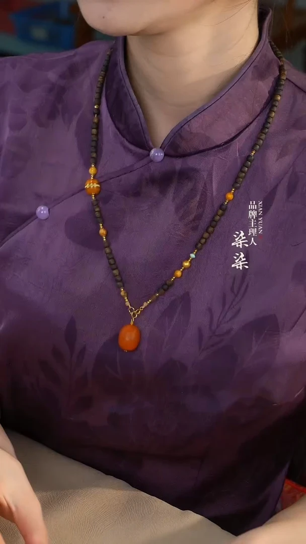 蜜蜡项链未镶嵌橘皮老蜜蜡脖挂项链（多样性发货）