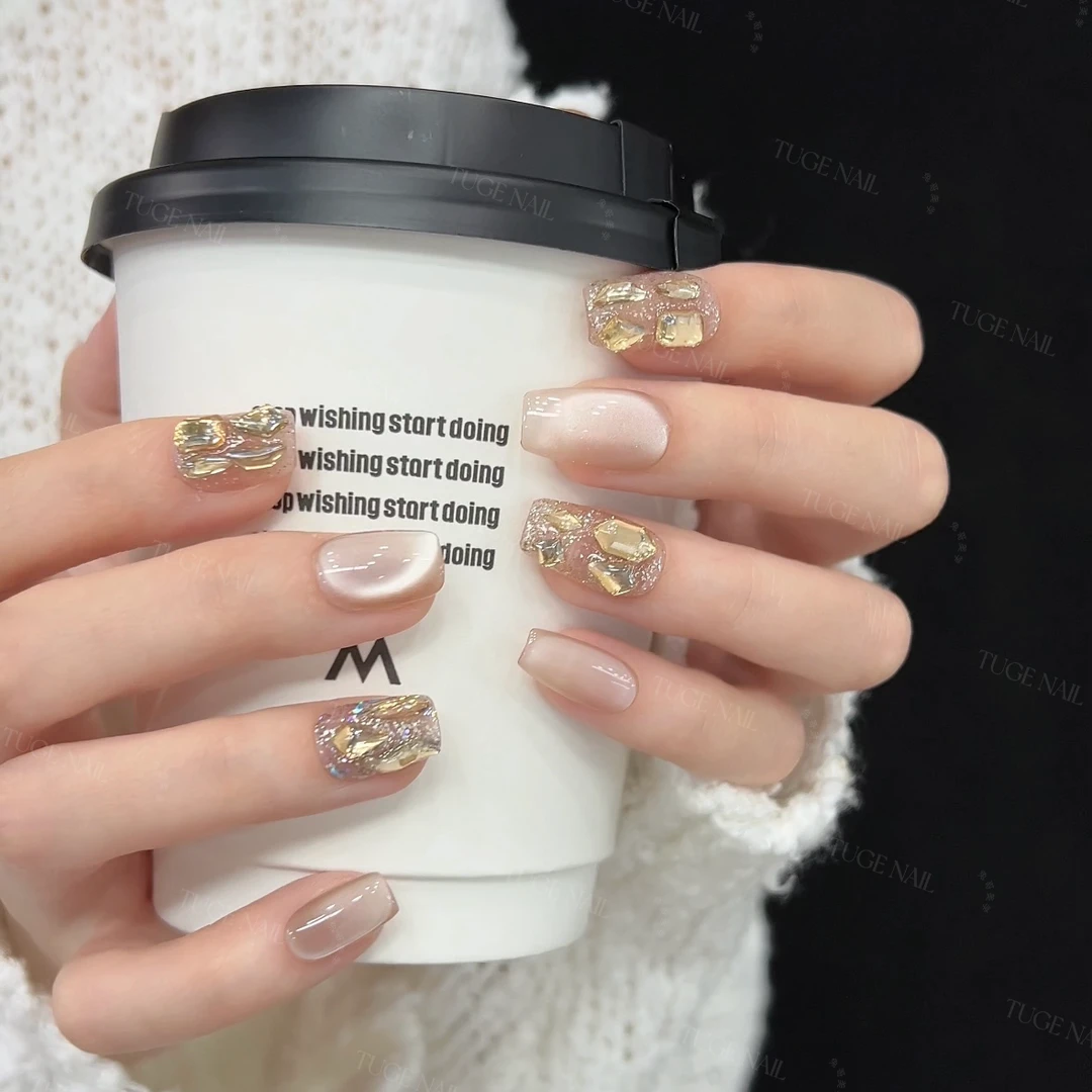 TugeNail “月光女神” 春季爆款玻璃猫眼美甲气质简约美甲甄甄专属
