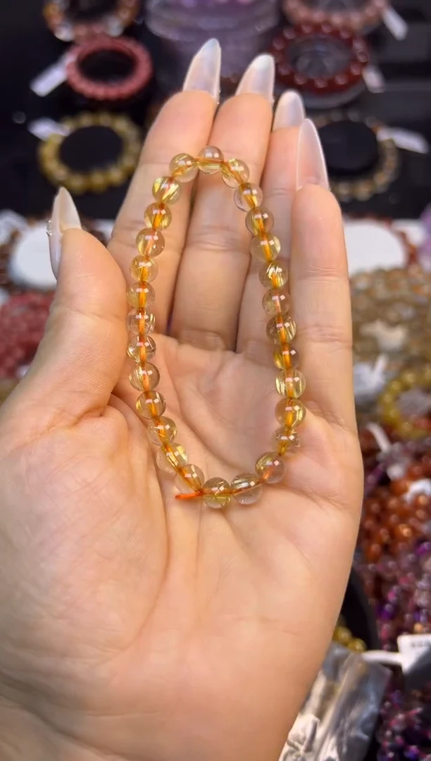 未镶嵌手串水晶金发晶6.8mm