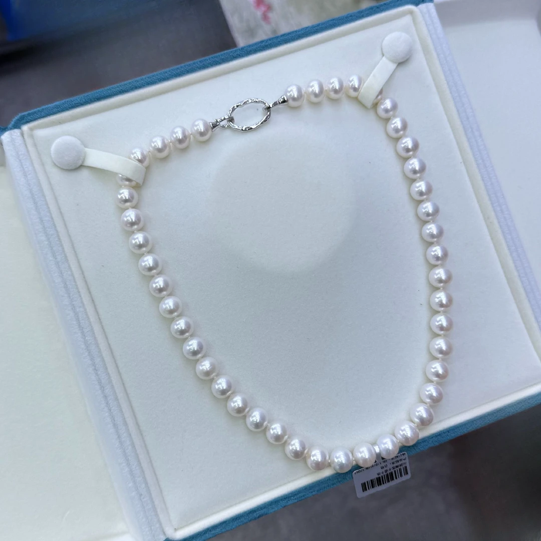 【维纳斯】S925银淡水无核万能可掰扣全珠链9-10.5MM