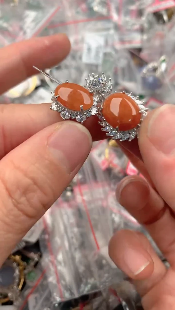 银S925镶嵌戒指翡翠555   10