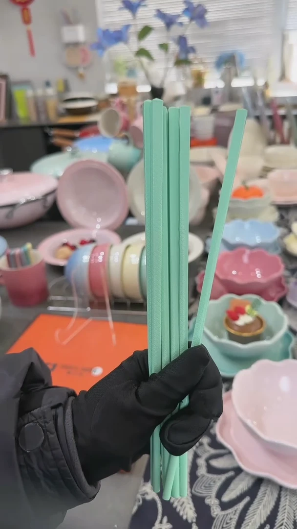 【闪购商品】瓷筷子SPS6双盒装-孔雀青