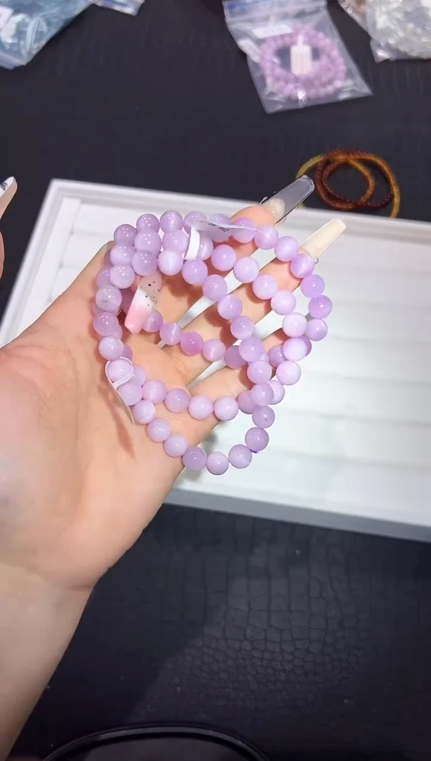 手串锂辉石未镶嵌14c多样性发其一【1条】默认微瑕8mm