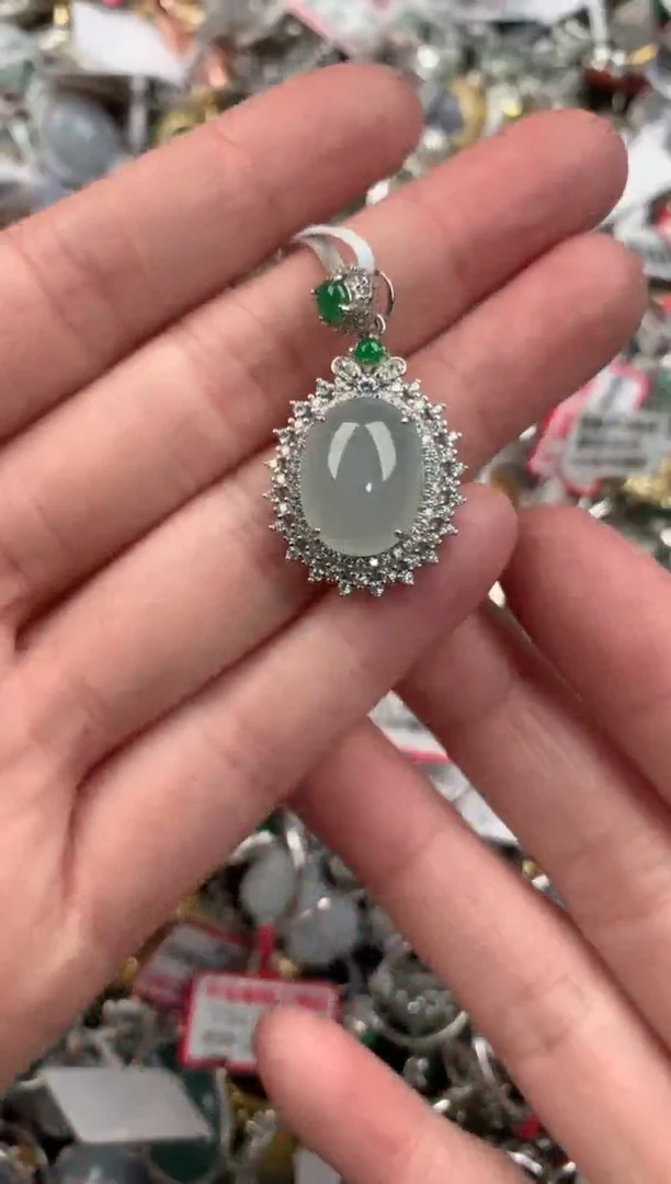 银S925镶嵌戒指翡翠888                5