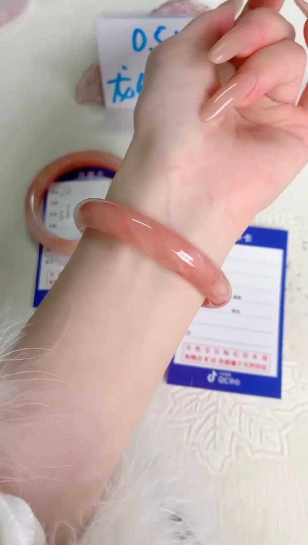 未镶嵌手镯石英质玉桃花酿21-圈口54-236