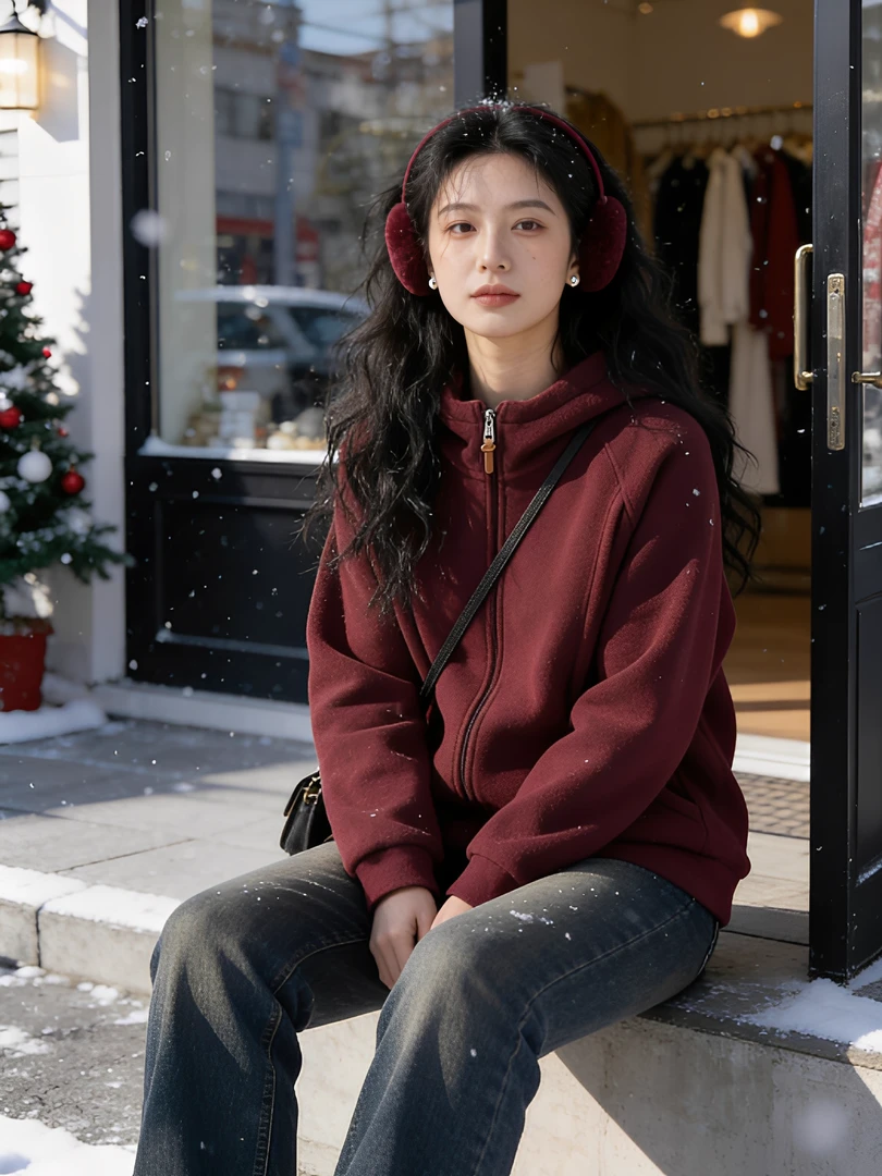 【缝纫机】大码女装 胸112-136 双面复合加厚奥粒绒外套7008#