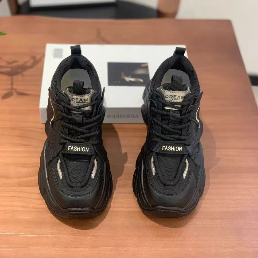 松糕96238厚底6CM老爹鞋女2024年秋冬新款增高轻便炸街休闲运动鞋