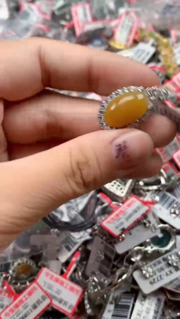 银S925镶嵌戒指翡翠天然A货缅甸翡翠