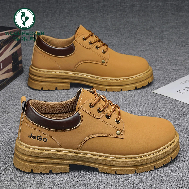 【正品】啄木鸟马丁靴男鞋春季工作运动登山防滑耐磨冬季工装劳保鞋