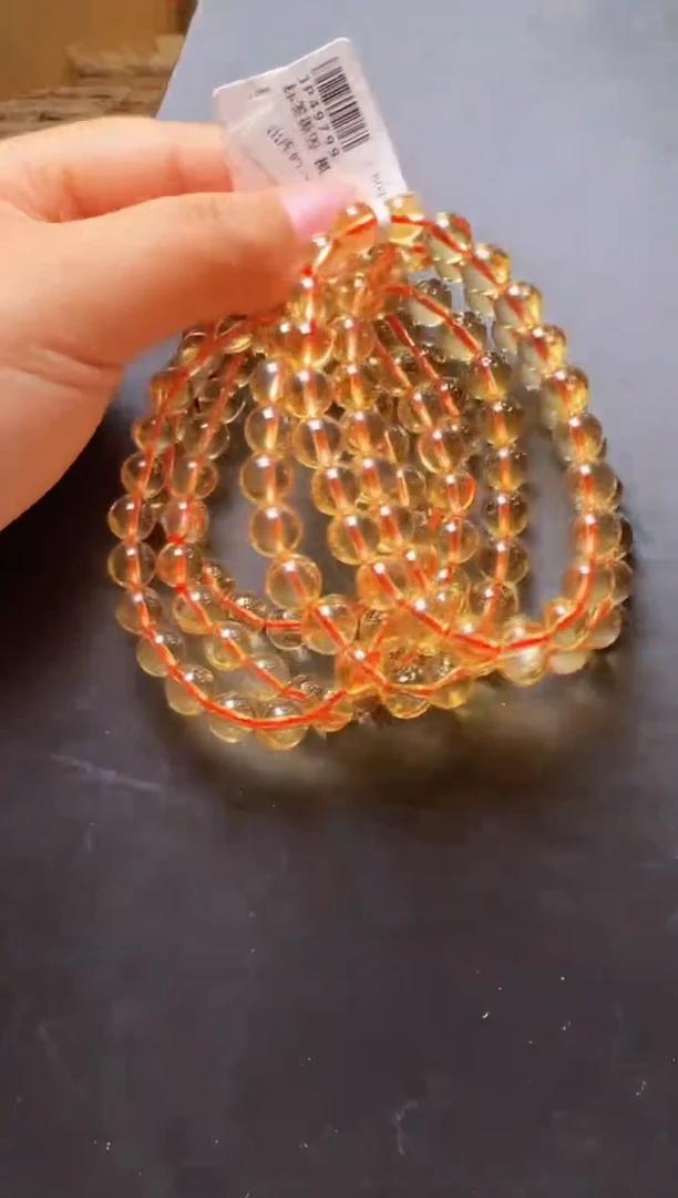 水晶手链未镶嵌黄水晶手串8m+多样性发一 JP49799