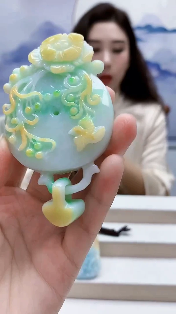 未镶嵌定制翡翠4829lr-毛货挂件56