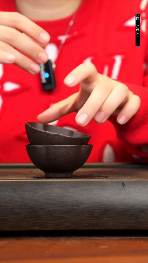 【闪购商品】紫砂茶壶紫泥花瓣杯一对2只