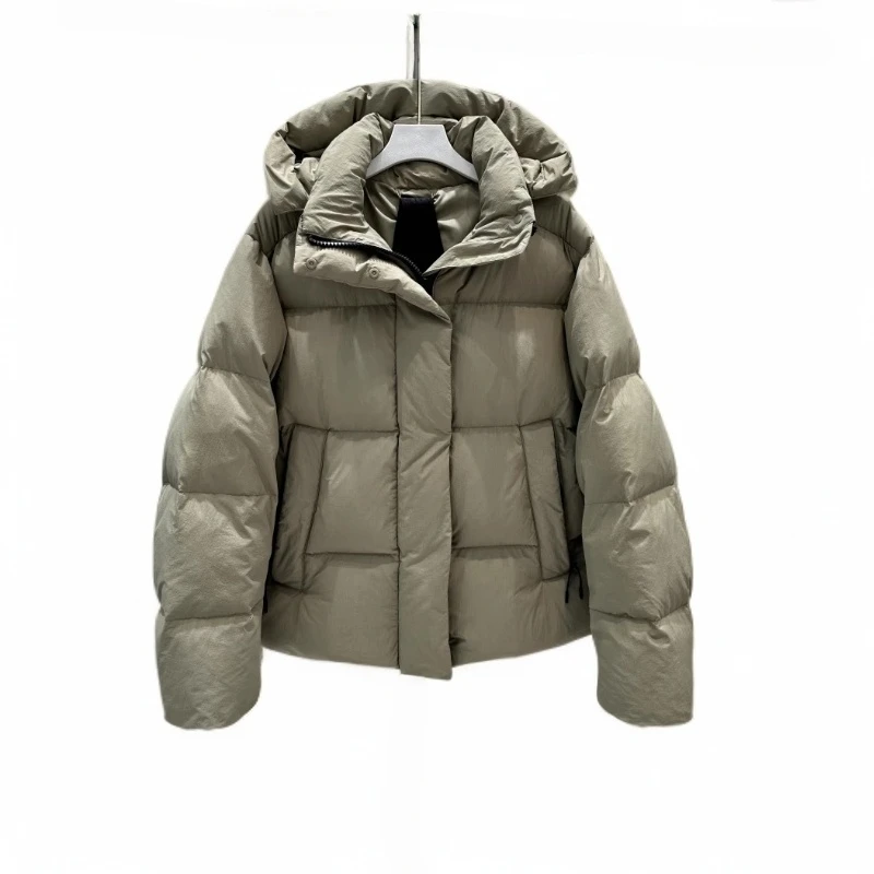 2025潮流经典设计师冬季连帽加厚保暖时尚百搭女款羽绒服秋冬短款