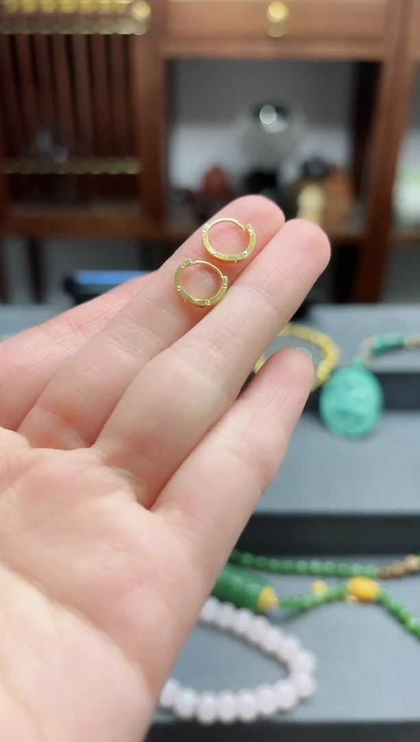 【闪购商品】18K金耳饰18k金耳扣 ZX