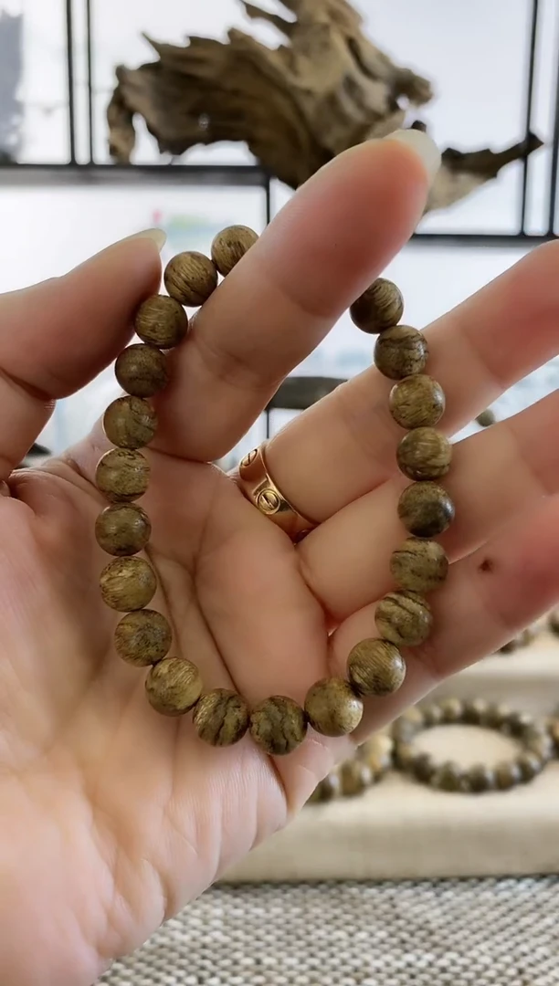 【闪购商品】沉香手串达拉干虎斑老料9+MM单圈