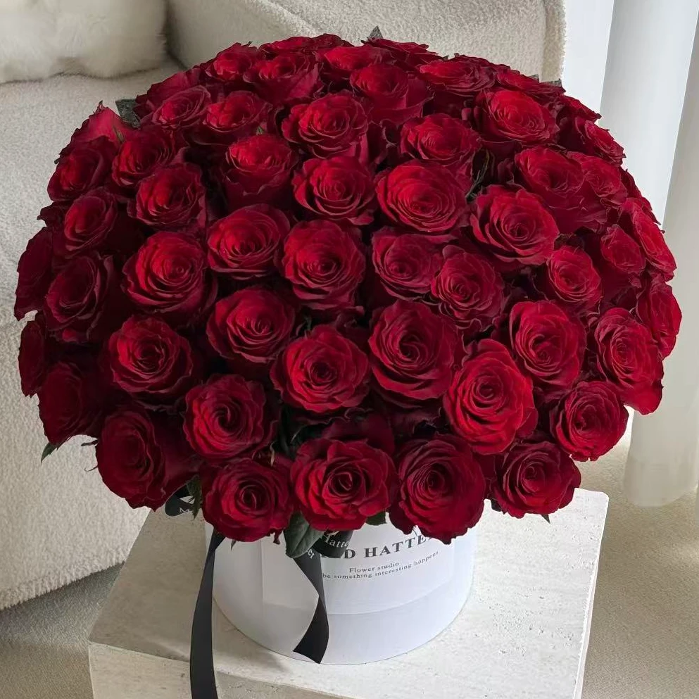 A级【高原红】玫瑰鲜切花七夕情人节首选花束云南基地现采顺丰包邮