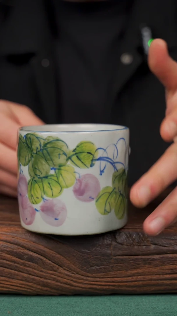 【闪购商品】瓷片64寻一缕瓷香杯釉下手工手绘瓷器