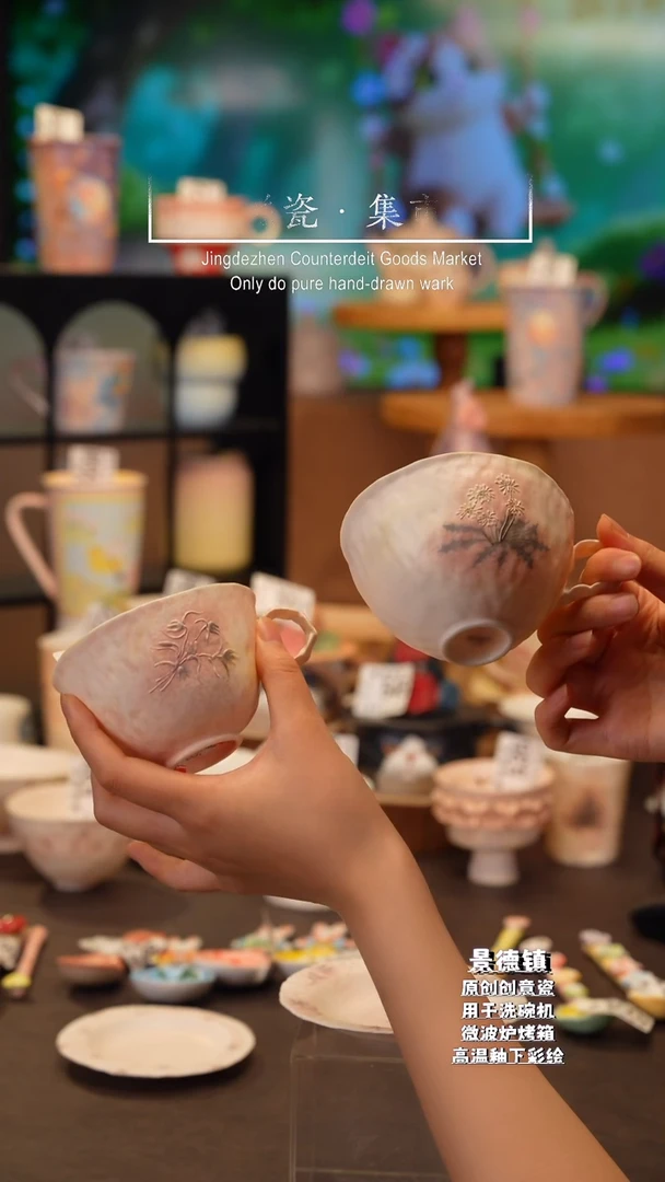 杯子559{蝉翼}玉泥手捏设计师款