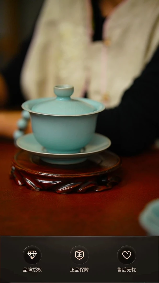 其他一级新品仿古九支钉大元宝盖碗  简匠