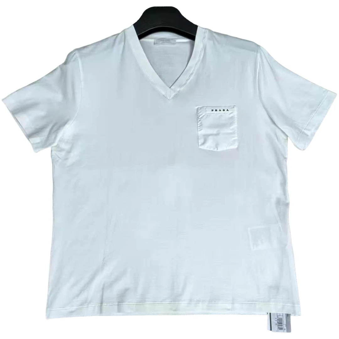 未使用 Prada/普拉达 Prada胸前口袋短袖/XL码/全新