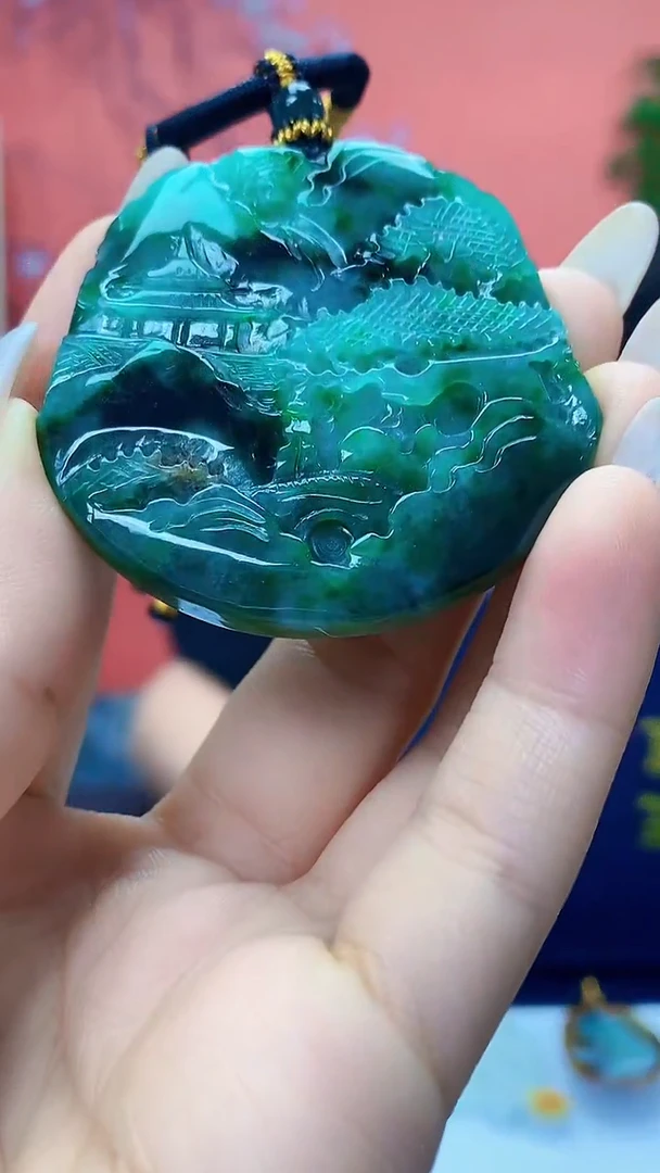 未镶嵌定制翡翠7**_5060ty-毛货挂件