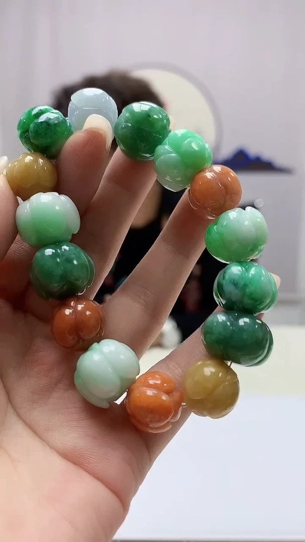 定制翡翠未镶嵌5159ms-毛货119手串