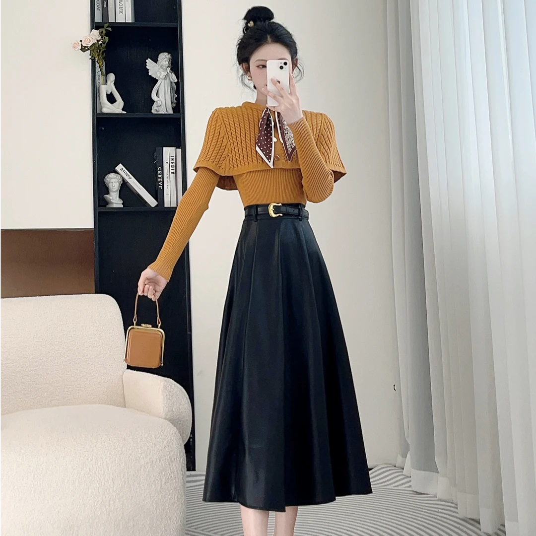 小八定制2025春夏新款法式复古气质雅丹风上衣+半裙 10178 BXJ