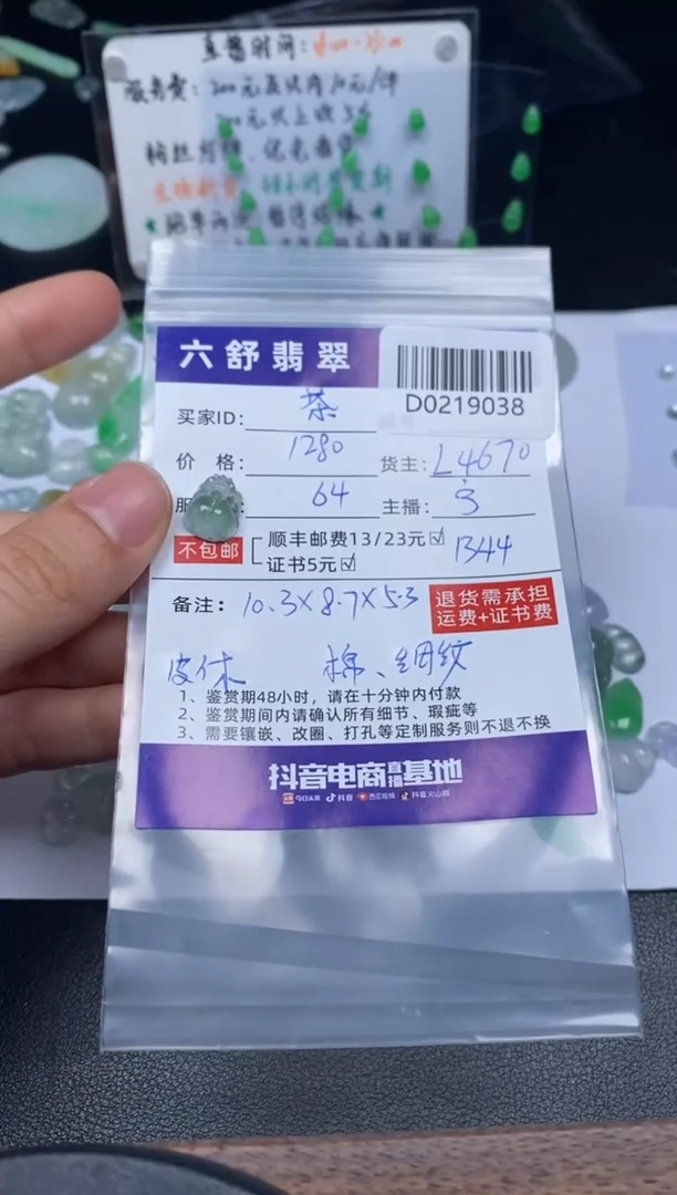 【闪购商品】翡翠吊坠(不含链)未镶嵌D0219038