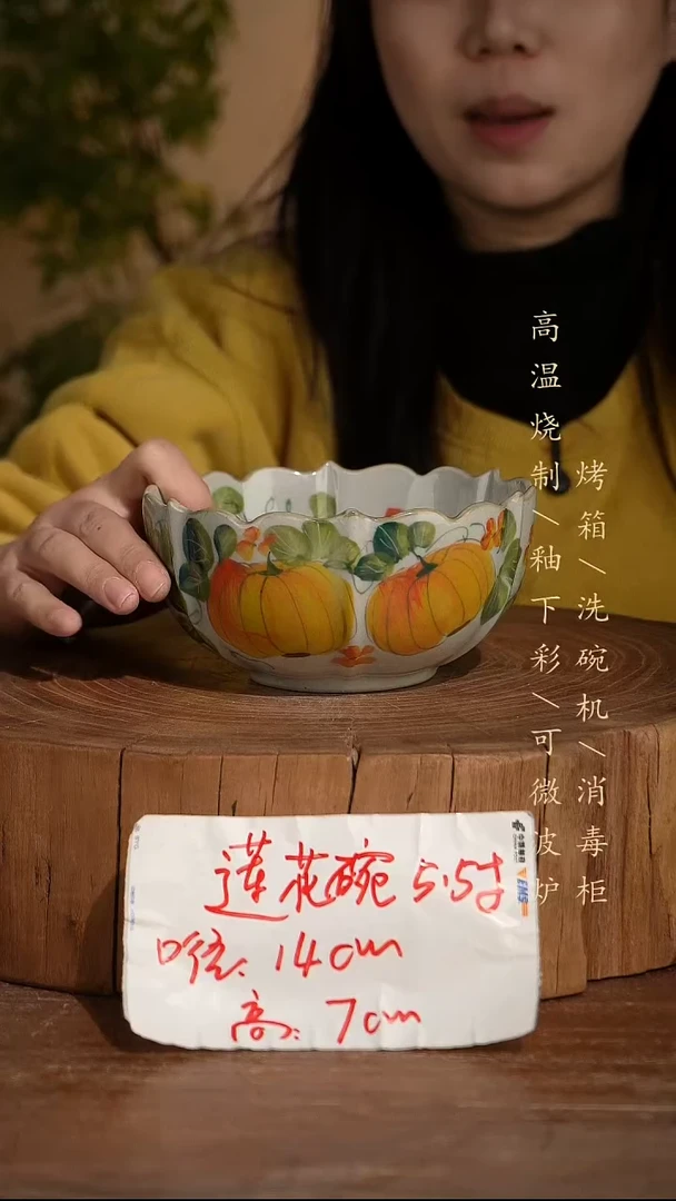 碗瓷景德镇手工手绘高温瓷釉下彩