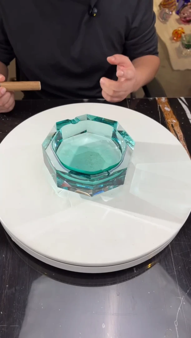 摆件0101019-5天青色葡萄紫戒指烟灰缸