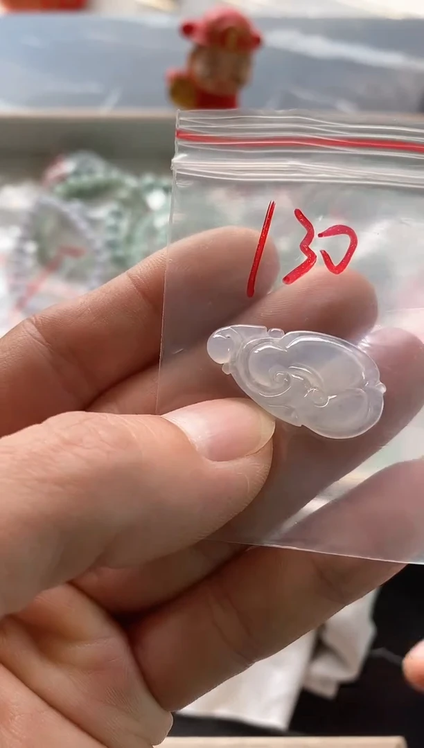 颈饰未镶嵌翡翠27天然缅甸翡翠A货如意