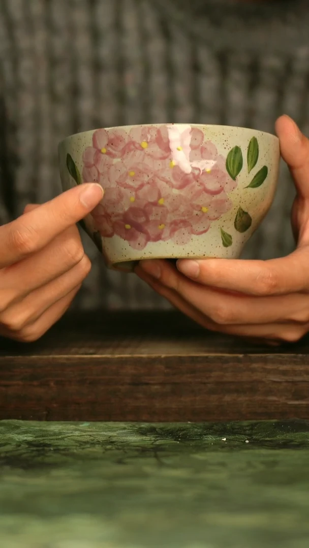 陶瓷青诗集手工手绘瓷器