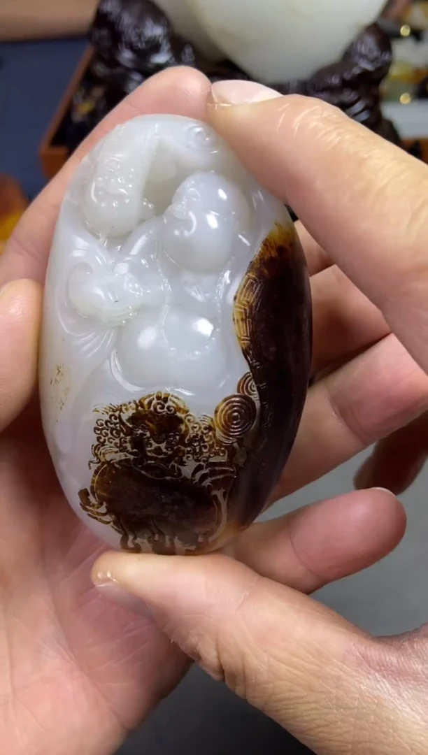 和田玉未镶嵌把件和田玉