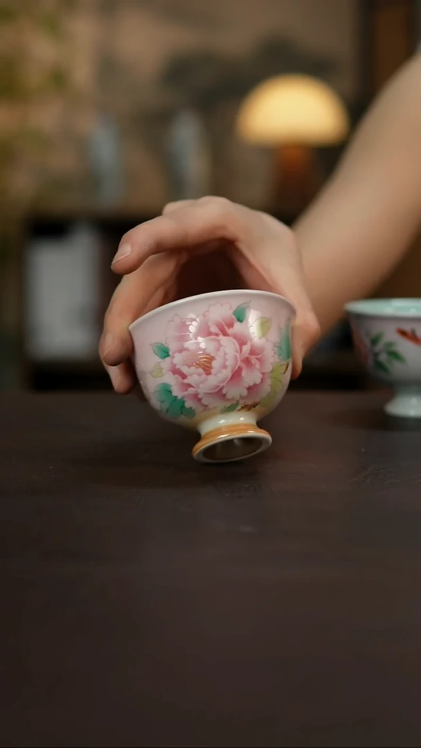 杯景德镇陶瓷杯碗柴烧多人