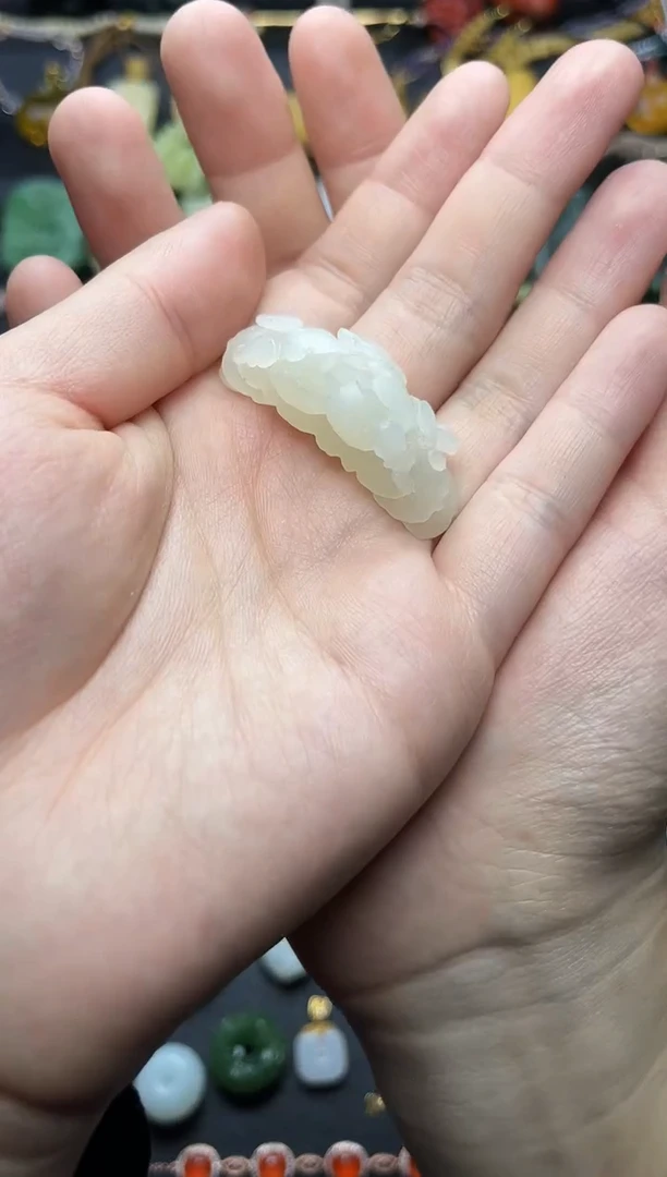 未镶嵌手绳和田玉牡丹花手牌【定制】06