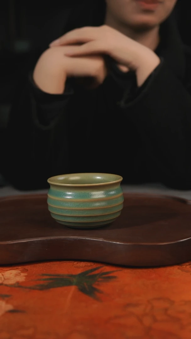 杯子瓷汝州原产地原矿仿古老釉y