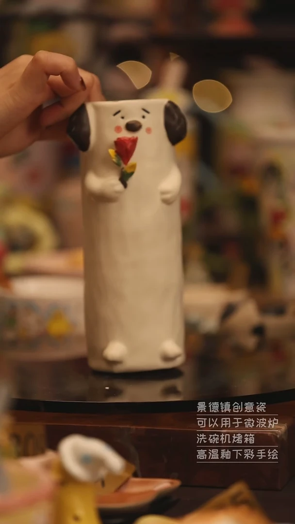 陶瓷景德镇可爱陶瓷釉下彩绘设计师款