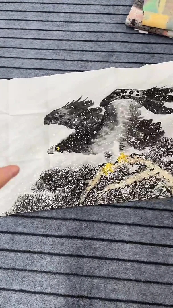 精品四尺花鸟作品