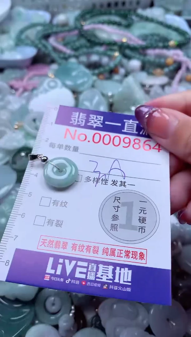 翡翠未镶嵌吊坠(不含链)9864