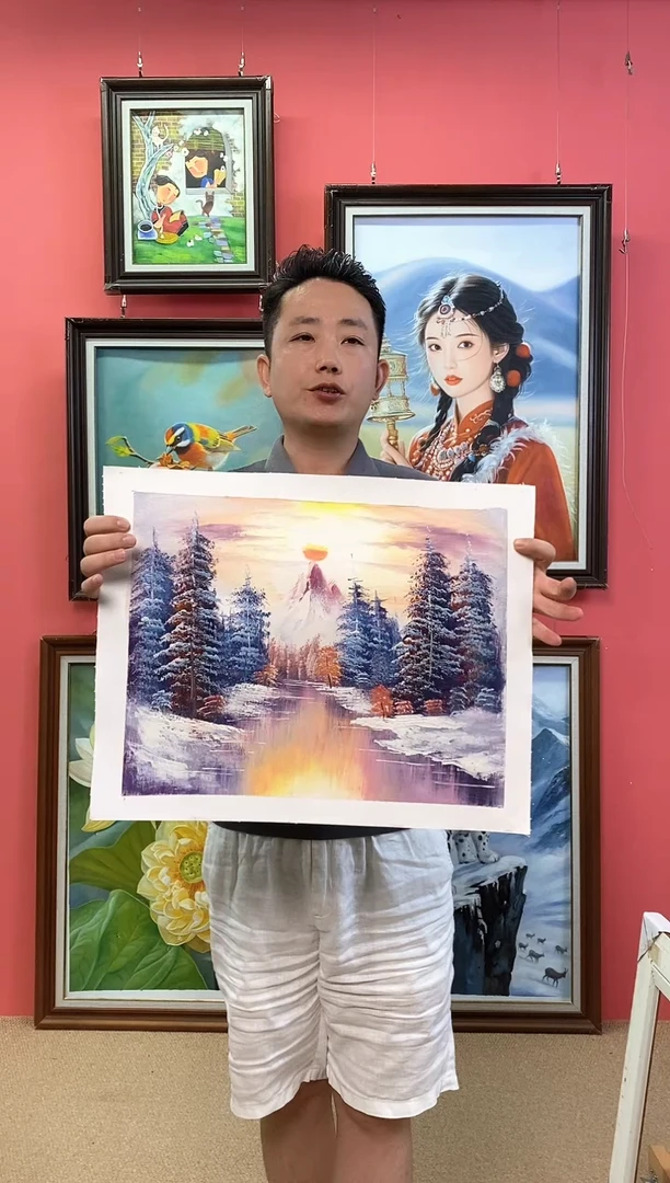 油画福*   尺寸30*40画芯（不含框）