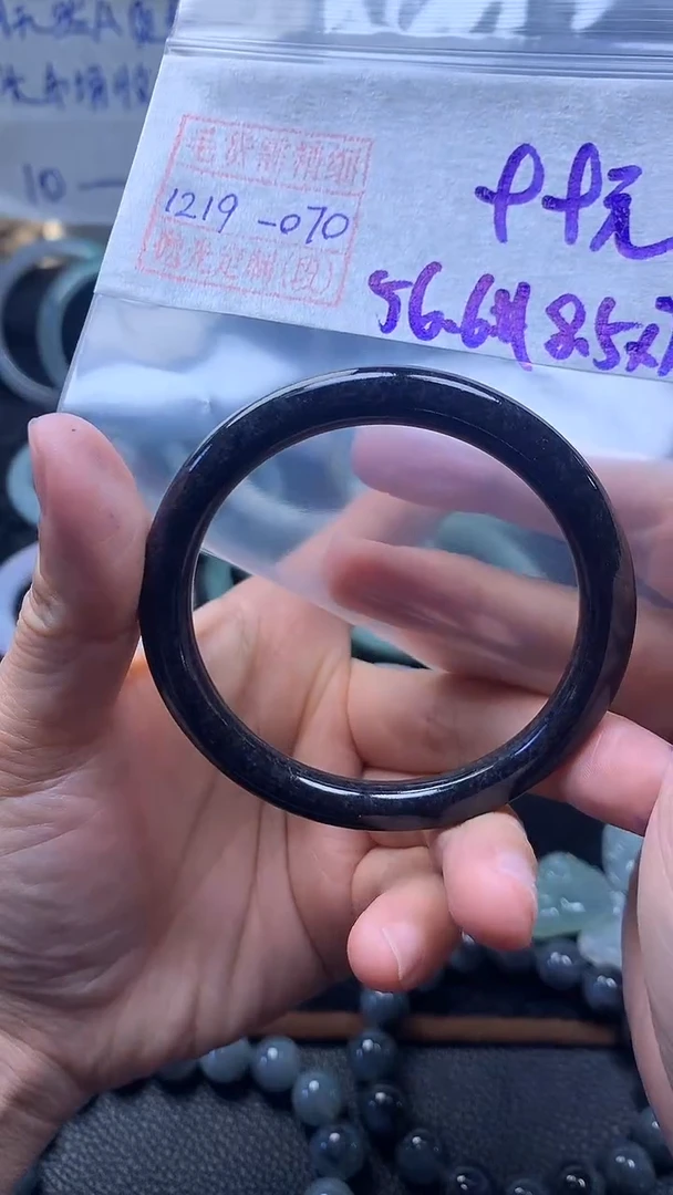 未镶嵌定制翡翠手镯56.6圈毛货需精细抛光#70