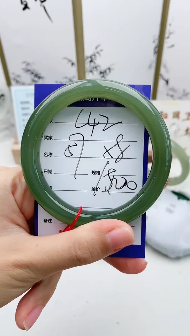 和田玉手镯未镶嵌L42微色差MM-