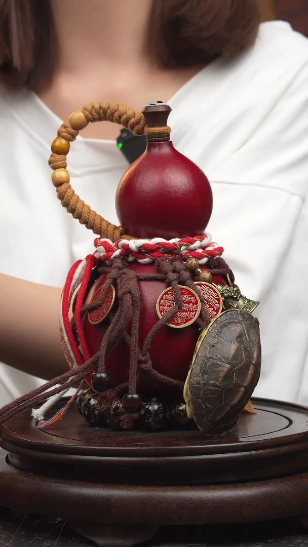 微瑕522大漆酒葫芦一物一拍