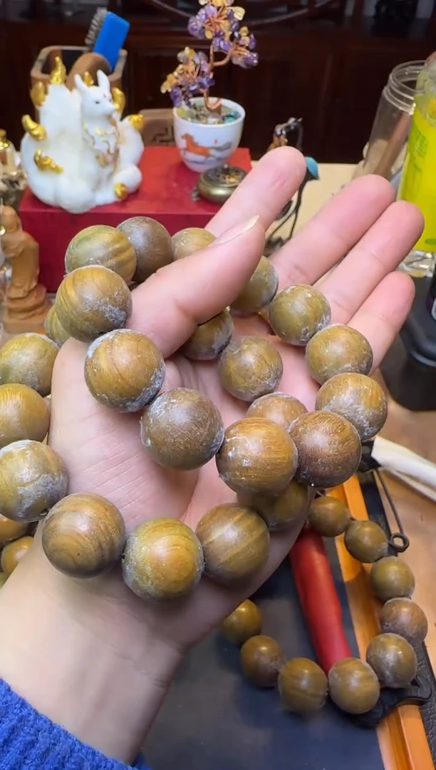 【闪购商品】维腊木（绿檀）手串/手链单圈20mm