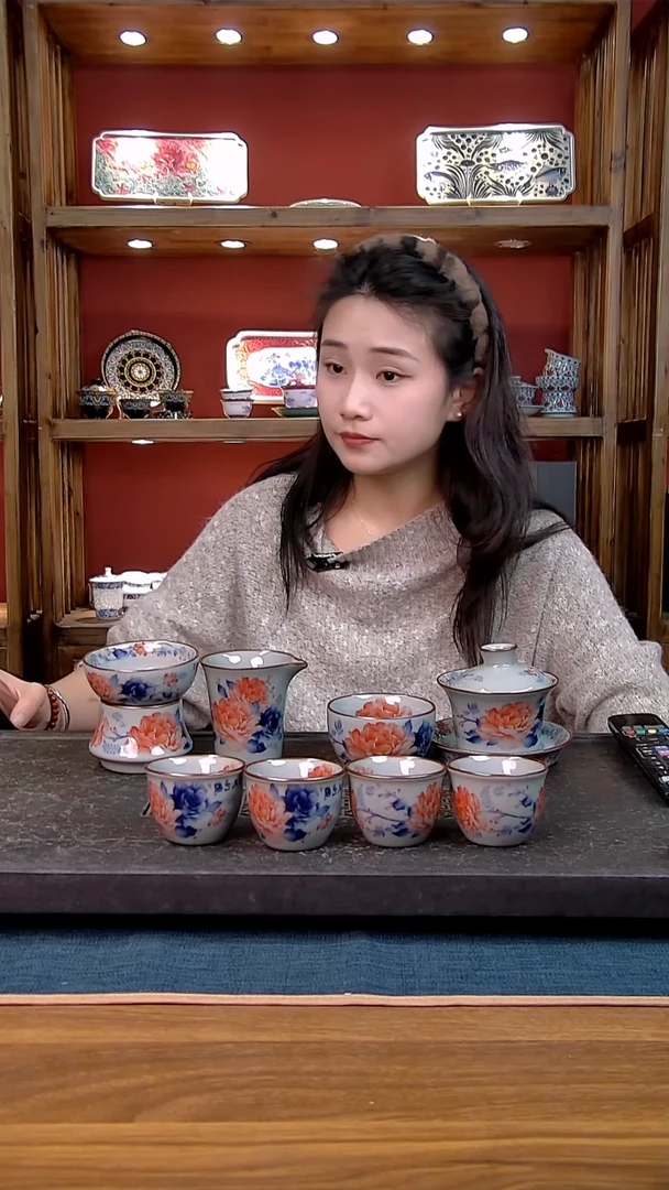 简装家用款8件套 老陶泥开片纹陶瓷茶具