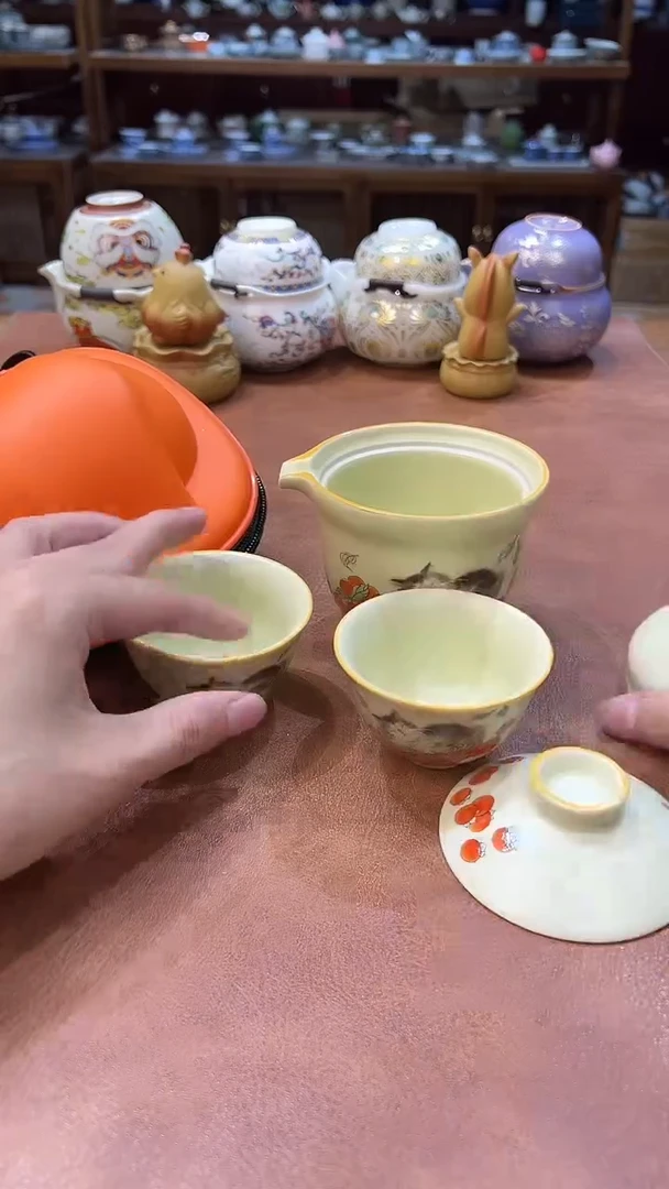 真的很便宜会开片的旅行茶具