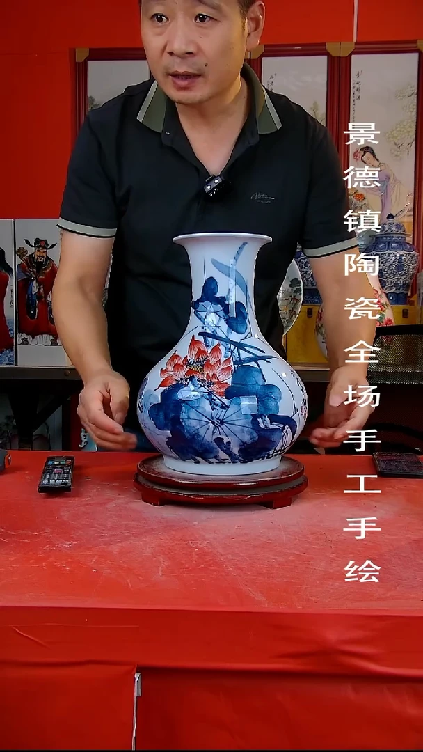 摆件手景德镇陶瓷 全场手工绘12