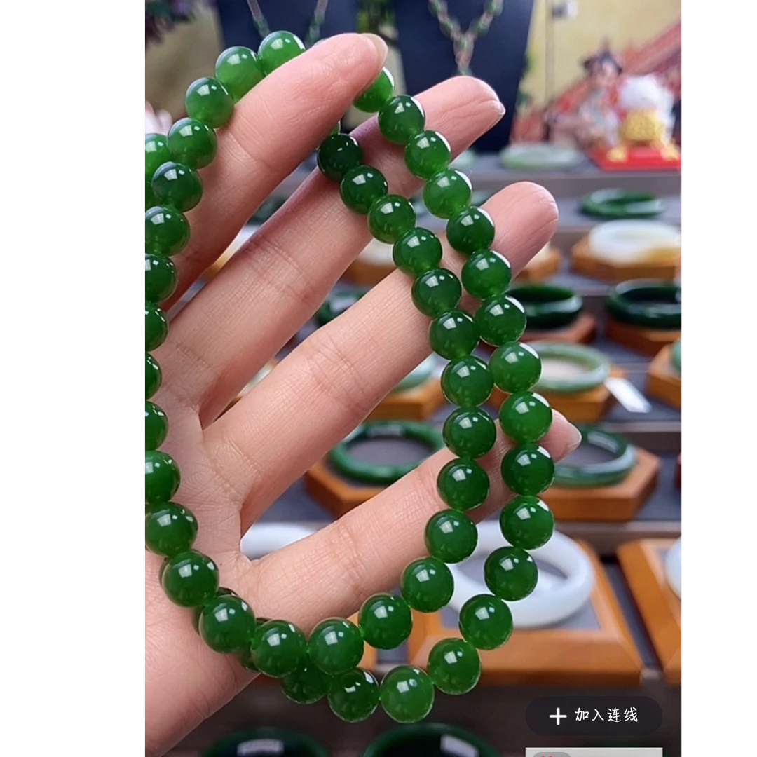 【君君推荐】18K金和田玉碧玉项链