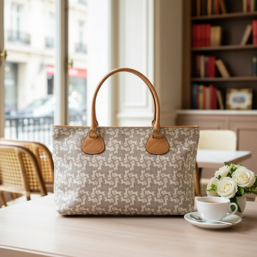 95新 Celine/思琳 灰色马车印花托特包 1794 5804