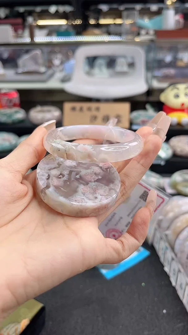 未镶嵌手镯石英质玉53圈口（赠品镯心）S9185